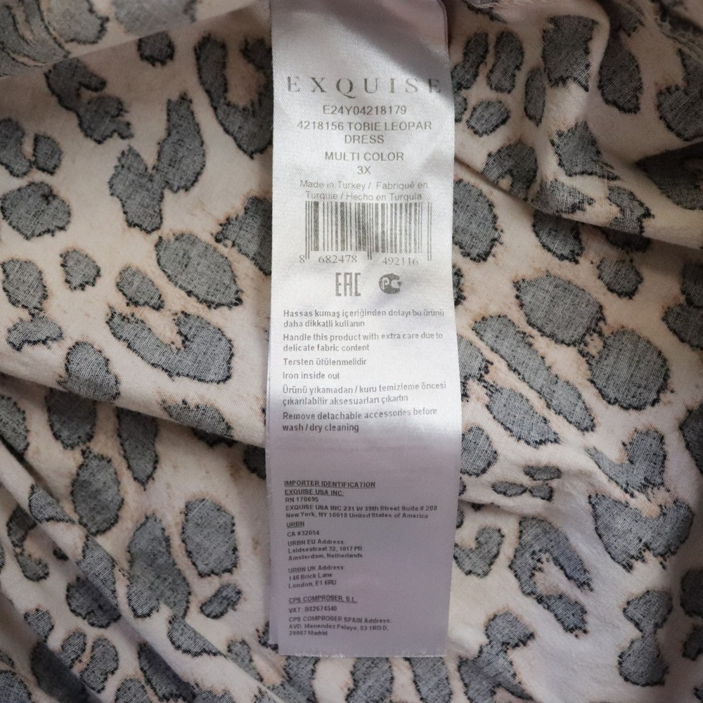 Anthropologie Exquise The Tobie Shirt Dress 3X Leopard Print Shirtdress - Picture 10 of 11